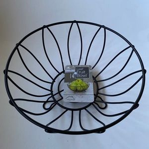 Spectrum Black Metal Fruit Bowl Brand New